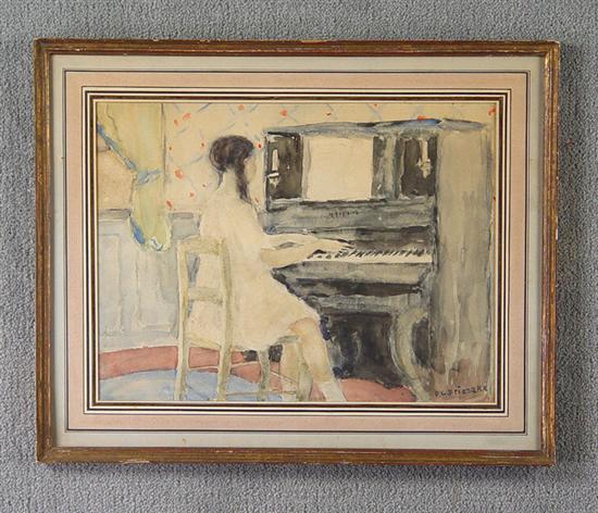 Appraisal: Frieseke Frederick Carl - Watercolor study for The Practice Hour