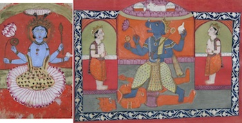 Appraisal: Two Painted Fragments From Indian Manuscript Pages A lot of