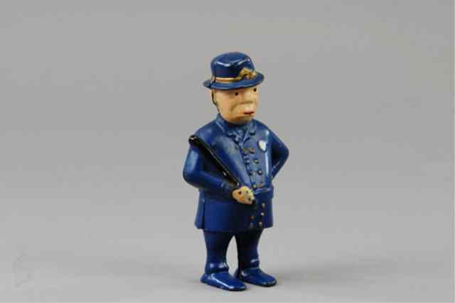 Appraisal: MULLIGAN POLICEMAN STILL BANK A C Williams cast iron standing