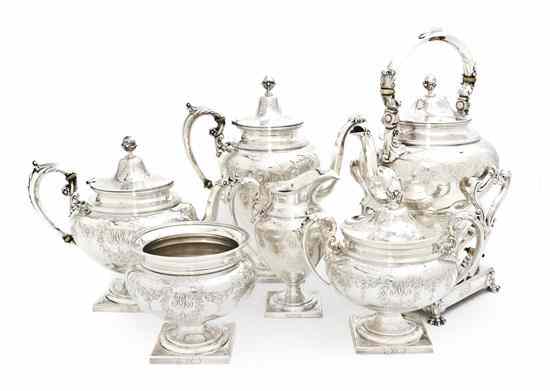 Appraisal: An American Sterling Silver Six Piece Tea and Coffee Service