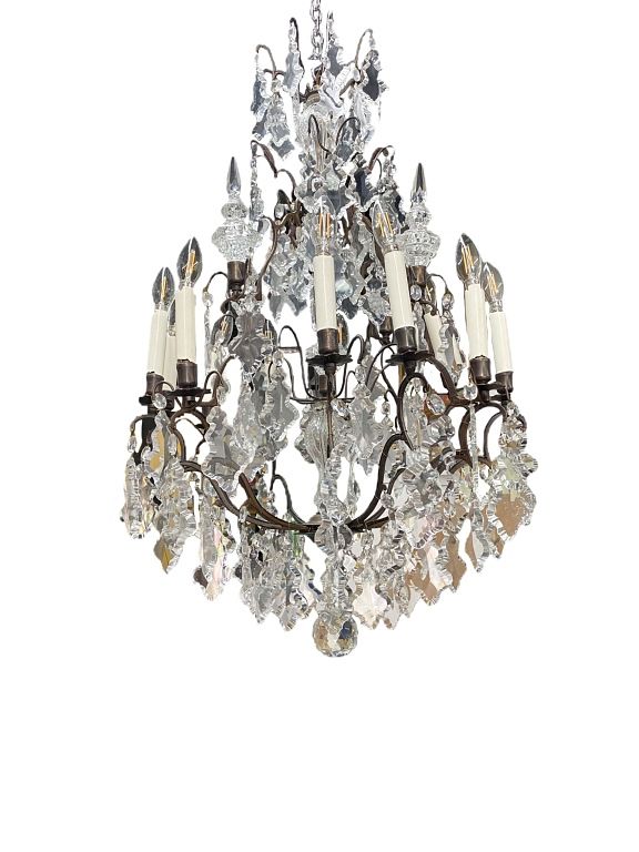 Appraisal: Contemporary Crystal Chandelier Contemporary Crystal Chandelier inches high x inches