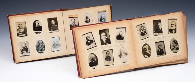 Appraisal: OGDEN'S Photograph Albums with portrait cards of various distinguished characters