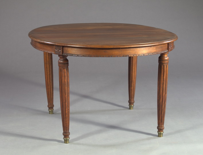 Appraisal: French Walnut Oval Dining Table th century in the Louis