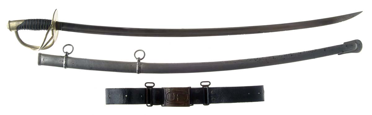 Appraisal: IDENTIFIED CAVALRY SABER AND SWORD BELT This grouping consists of