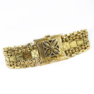 Appraisal: Vintage Vidi Karat Yellow Gold Bracelet Watch with Swiss Manual