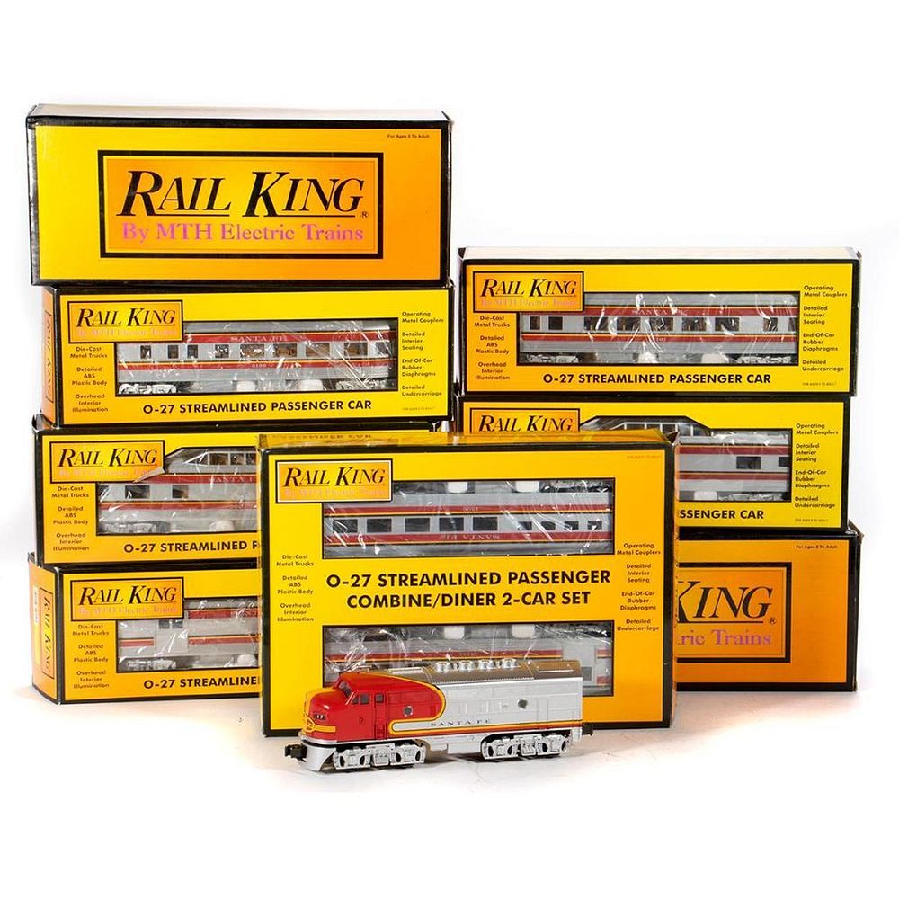 Appraisal: O Gauge MTH Rail King O- Santa Fe Streamliner F