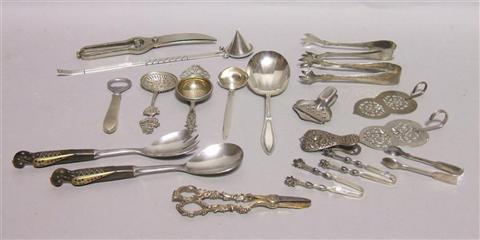 Appraisal: ECLECTIC GROUP OF SILVER AND PLATE SERVERS Comprising a Jensen