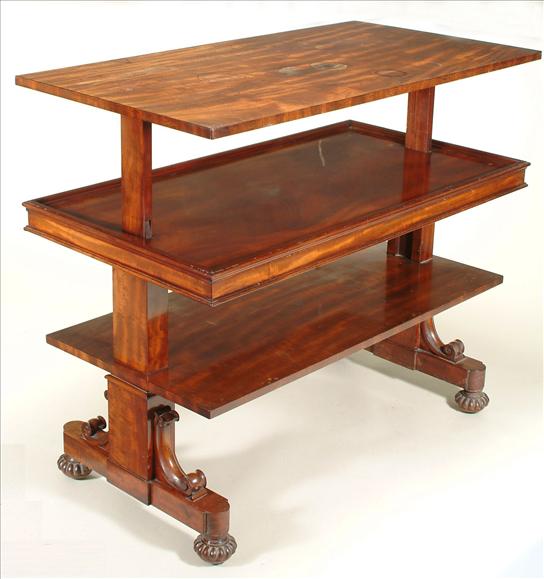 Appraisal: A William IV mahogany metamorphic centre table to form a