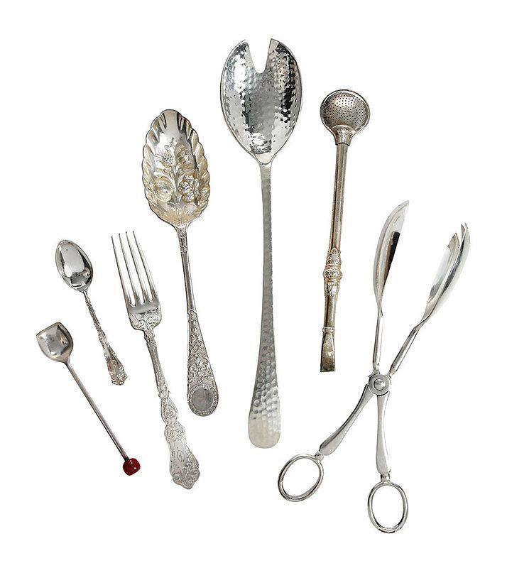 Appraisal: Pieces Silver Plate and Stainless Flatware th century including assorted