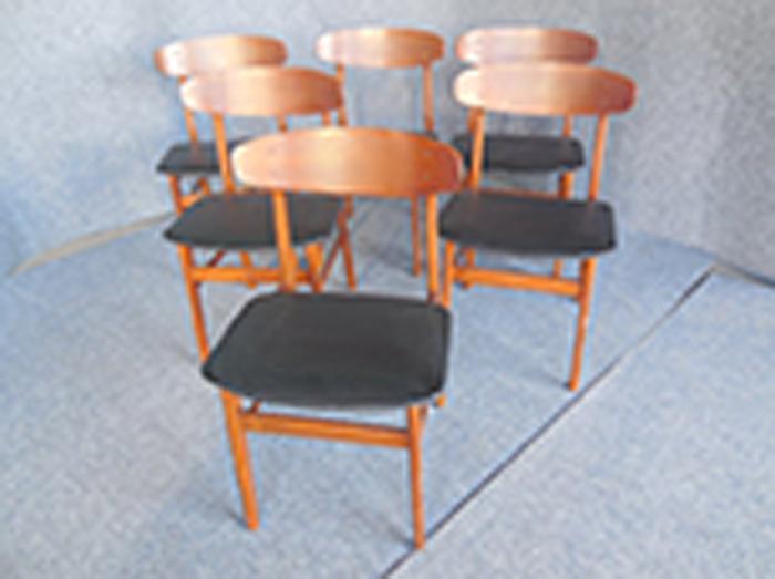 Appraisal: SET OF SIX DANISH TEAK DINING CHAIRS