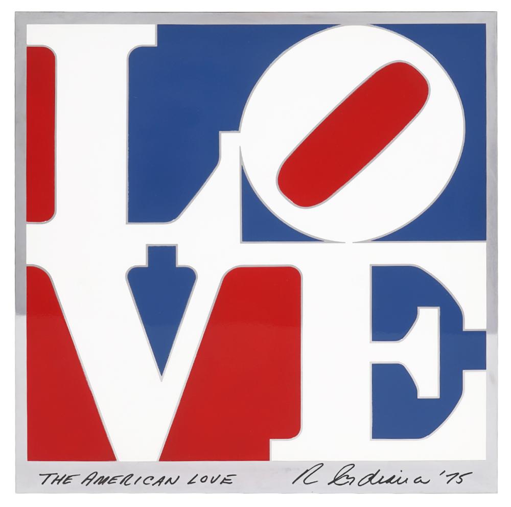 Appraisal: AMERICAN LOVE' ROBERT INDIANA ENAMEL ON ALUMINUMRobert Indiana American -