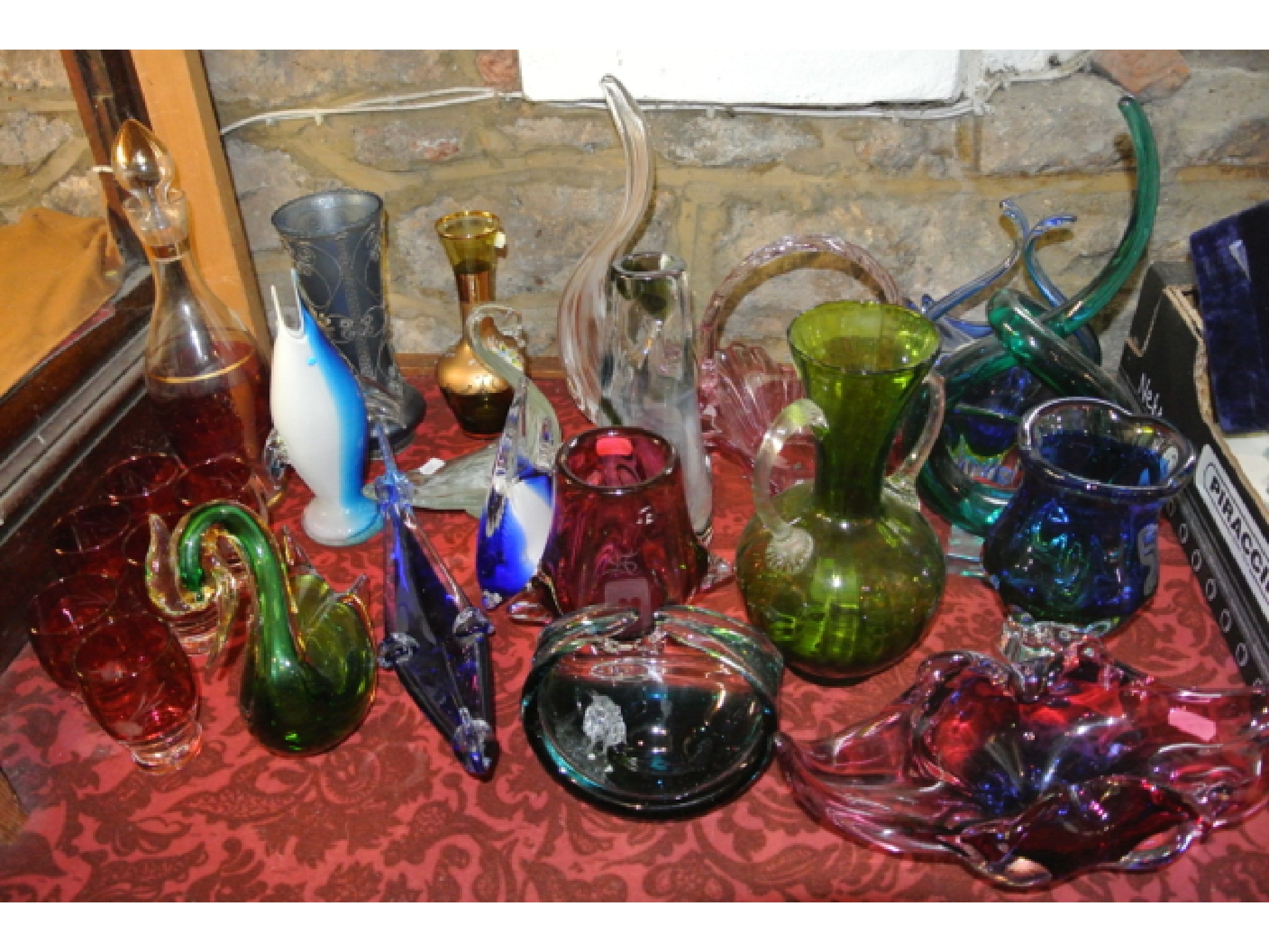 Appraisal: A collection of decorative glasswares to include Italian and other