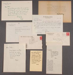 Appraisal: CARL SANDBURG LETTER ARCHIVE A CACHE OF PERSONAL LETTERS OF