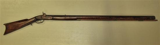 Appraisal: PERCUSSION RIFLE caliber - '' octagonal barrel full stock curly