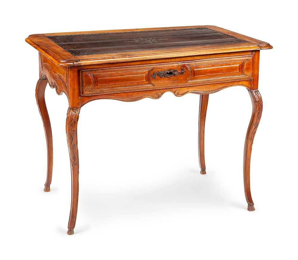 Appraisal: A Provincial Louis XV Walnut Table a Ecrire A Provincial