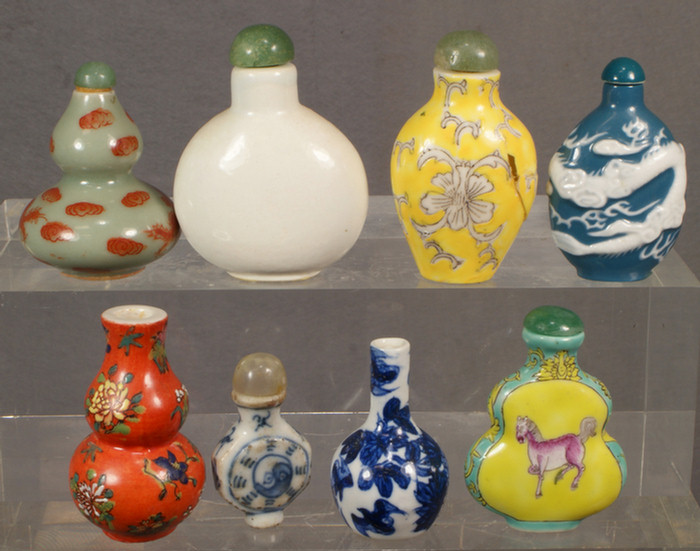 Appraisal: Chinese snuff bottle assorted lot of pieces to include porcelain