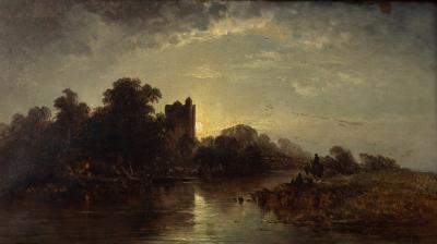 Appraisal: Caroline Fanny Williams British - Cookham Ferry by Night monogrammed