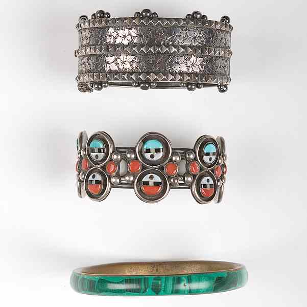 Appraisal: Zuni Inlay Bracelet Plus lot of includes a bracelet with