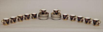 Appraisal: Twenty-Four Teacups and Saucers Provenance from the Estate of Emma