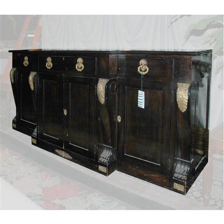 Appraisal: Regency Style Gilt-Bronze Mounted Rosewood Side Cabinet Estimate -