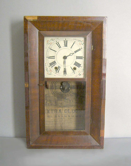 Appraisal: C Boardman Empire mahogany mantle clock th c x