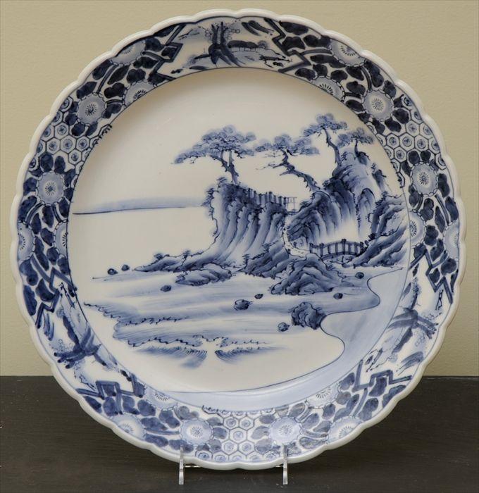 Appraisal: Japanese Blue and White Porcelain Charger in diam