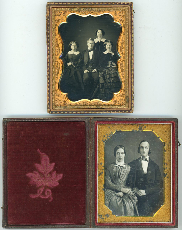 Appraisal: PARADE OF QUARTER PLATE DAGUERREOTYPES This lot consists of quarter