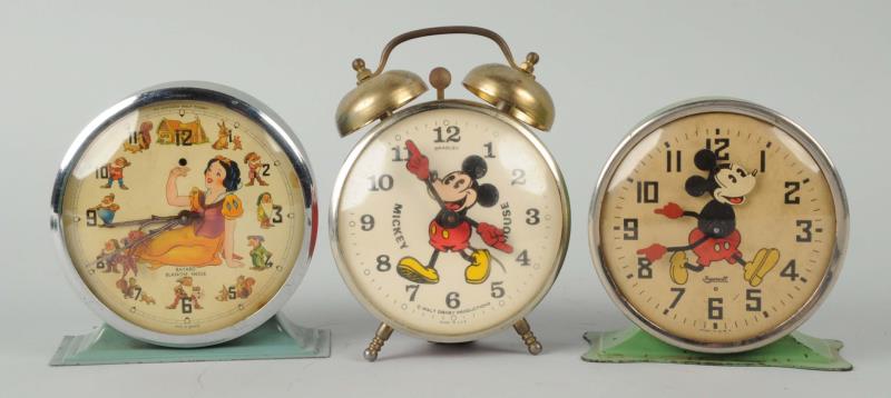 Appraisal: Lot Of Walt Disney Character Clocks The made in France