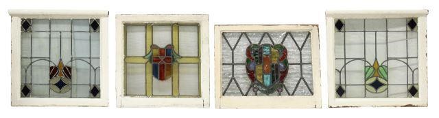 Appraisal: lot of English architectural stained and leaded glass windows early