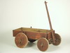 Appraisal: CHILD'S WAGON - th C primitive child's pull wagon old