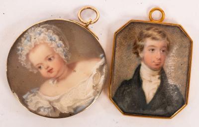 Appraisal: English School Early th Century Portrait Miniature of William Charles