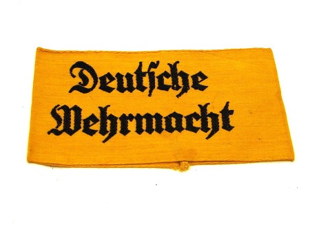 Appraisal: Lot consists of a German WWII Deutsche Wehrmacht armband black