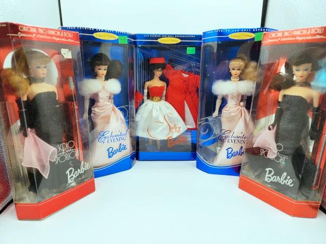 Appraisal: s Reproduction Barbies All dolls are new in their original