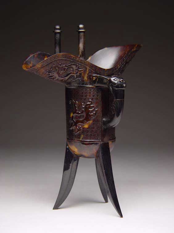 Appraisal: TORTOISE SHELL TRIPOD VESSEL Chinese sectional appliqu tortoise-shell tripod vessel