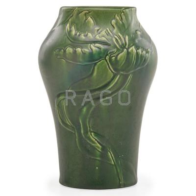 Appraisal: DENVER Denaura vase with parrot tulips Denver CO ca Marked