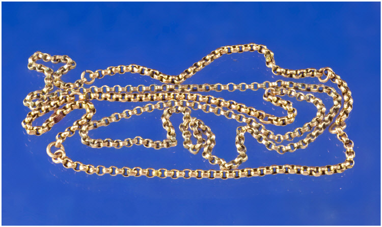 Appraisal: ct Gold Victorian Chain With ct Plaque Length Inches Weight