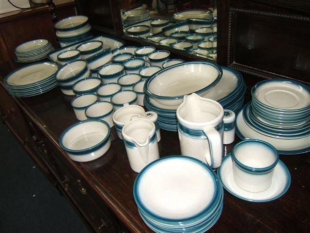 Appraisal: A Wedgwood Blue Pacific part dinner and breakfast set consisting