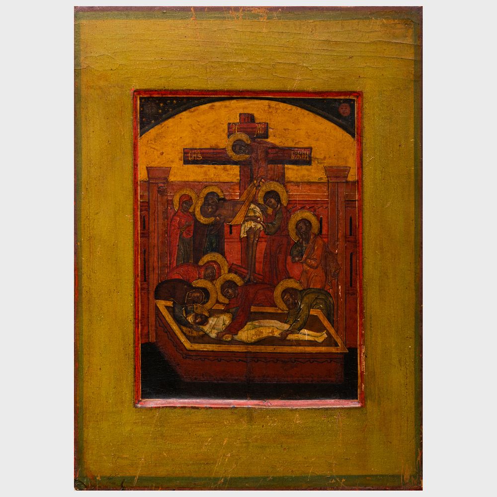 Appraisal: Russian Icon Depicting the Entombment x in Condition Wear fading