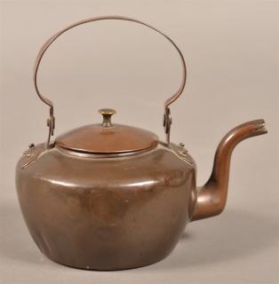 Appraisal: PA th Century Miniature Copper Tea Kettle Pennsylvania Early th