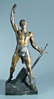 Appraisal: Spelter figure after Constant Vainquer signed in base quot M