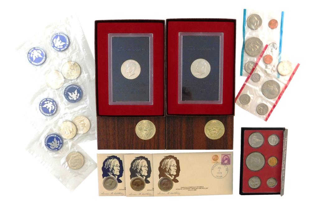 Appraisal: COINS Lot of ten uncirculated sets and Eisenhower proof and