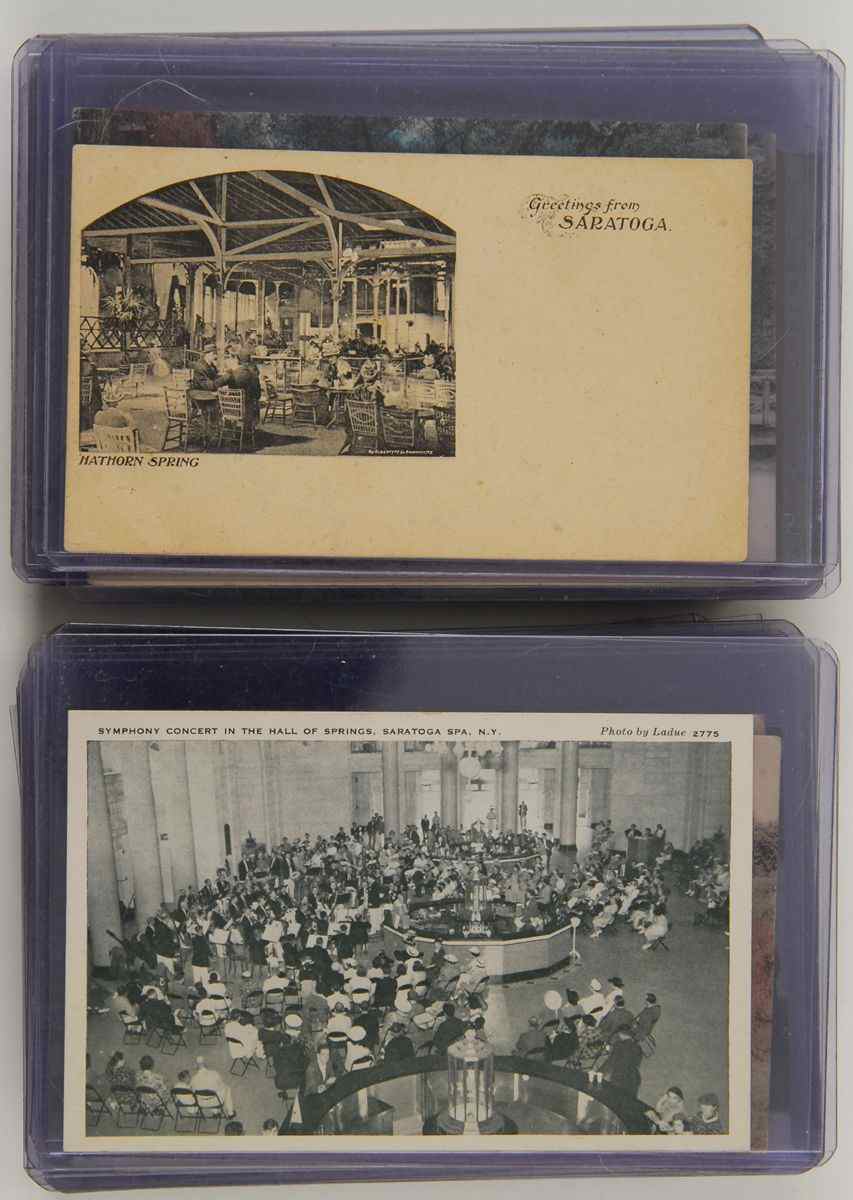 Appraisal: TOPICAL SARATOGA SPRINGS early th Century postcards including real photo