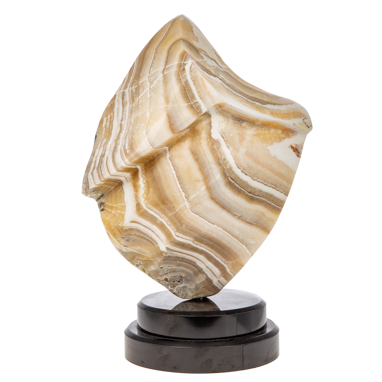 Appraisal: SELMA BARIS ABSTRACT STRIATED MARBLE SCULPTURE American - Abstract striated