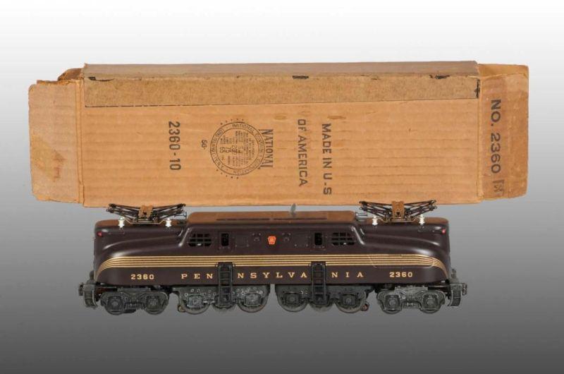 Appraisal: Lionel No O-Gauge Tuscan -Stripe GG Train OB Description Post-war