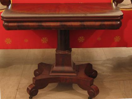 Appraisal: Classical mahogany card table philadelphia circa H in W in