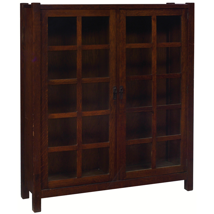 Appraisal: Lifetime bookcase two-door form with ten panes of glass per