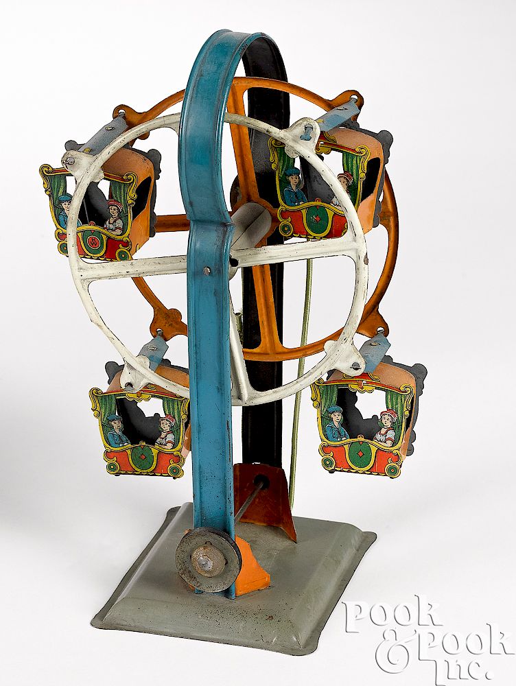 Appraisal: Wilhelm Krauss Ferris wheel steam toy accessory Wilhelm Krauss tin