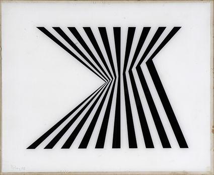 Appraisal: BRIDGET RILEY b FRAGMENT Silkscreen on plexi signed numbered and