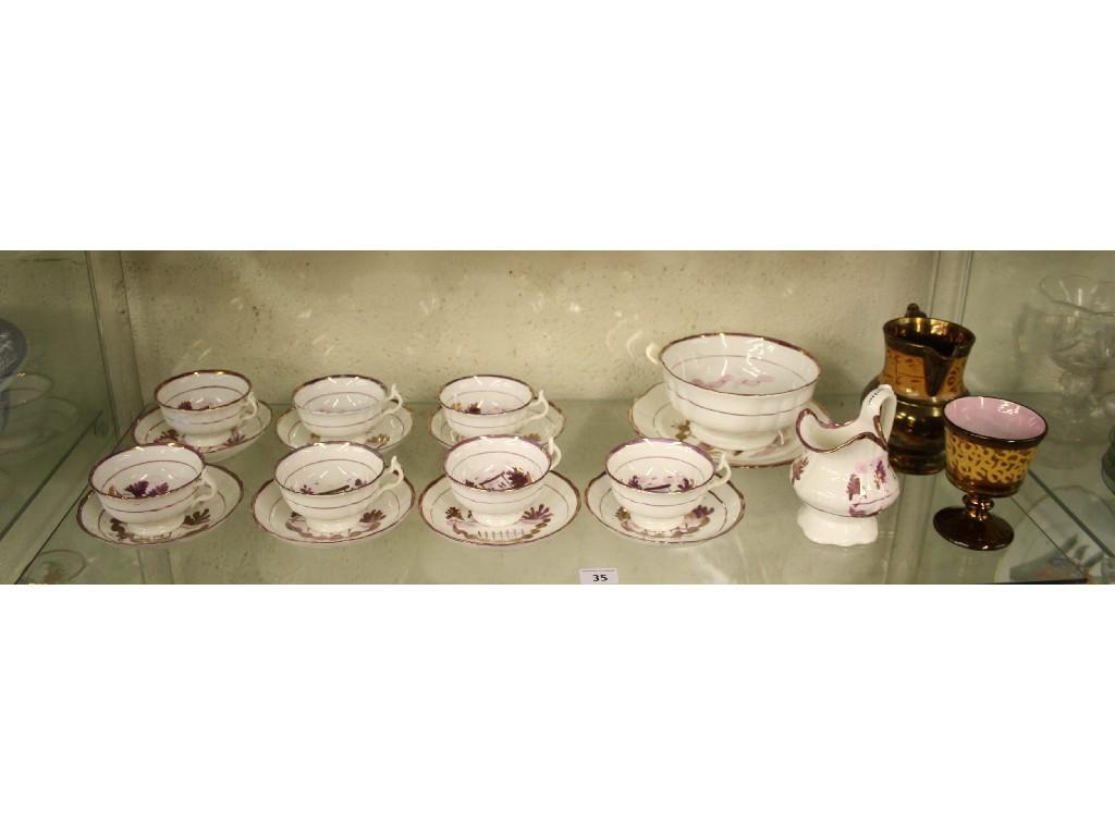 Appraisal: Sutherland lustre part tea service together with a copper lustre