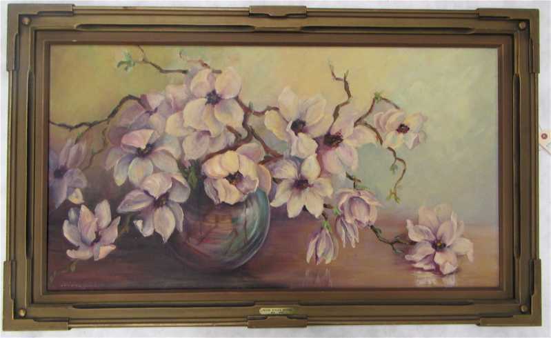 Appraisal: JESSIE EVELYN HOOVER OIL ON CANVAS California Illinois - Magnolias